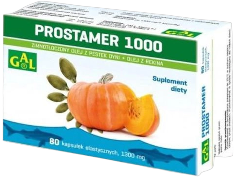 Prostamer 1000, zimnotłoczony olej z pestek dyni +, 80 ml