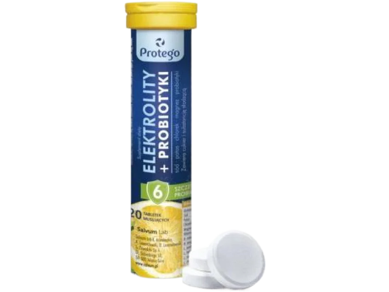 Protego Elektrolity + Probiotyki, tabletki musujące, 20 tabl.