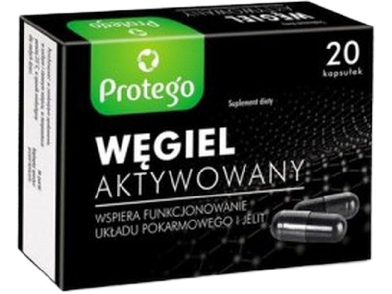 Protego węgiel aktywowany, kapsułki, 150 mg, 20 kaps.