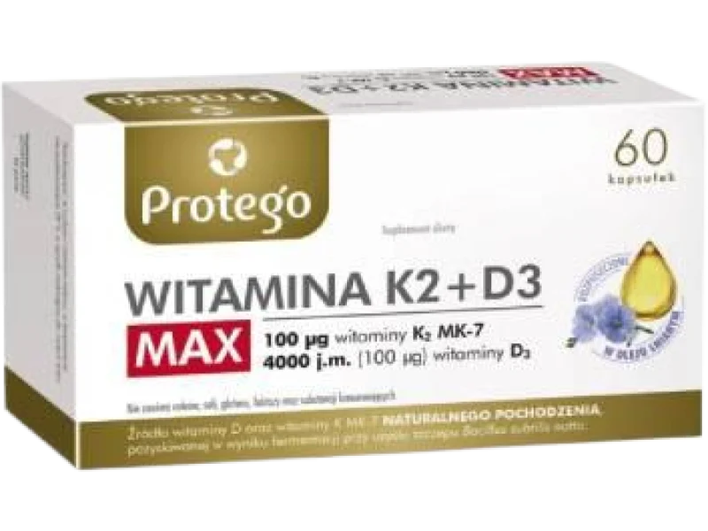 Protego Witamina K2+D3 Max, kapsułki, 60 kaps.