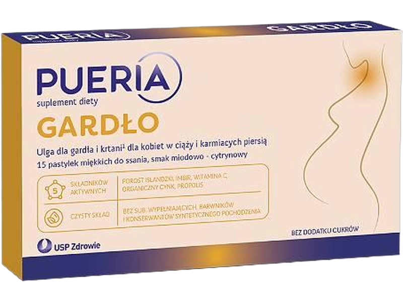 Pueria Gardło, pastylki do ssania, 15 szt.