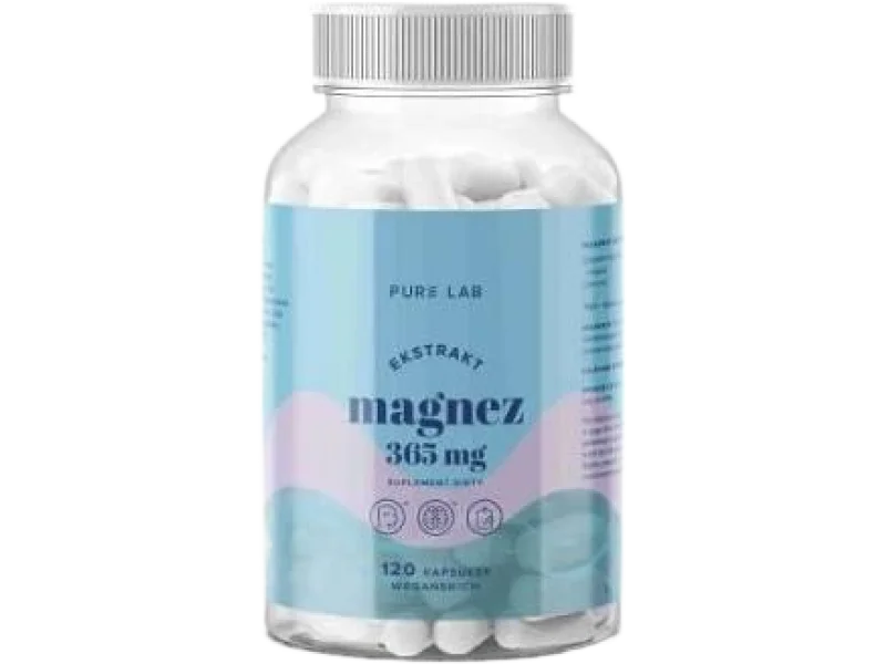 PURE LAB Magnez, kapsułki, 365 mg, 120 kaps.