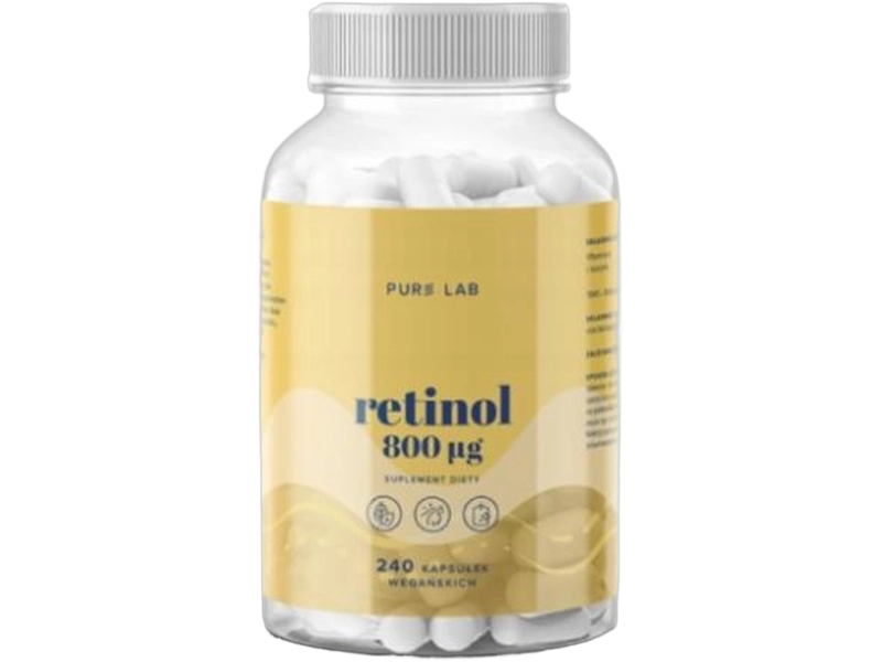 Pure Lab Retinol witamina A, kapsułki, 800 µg, 240 kaps.