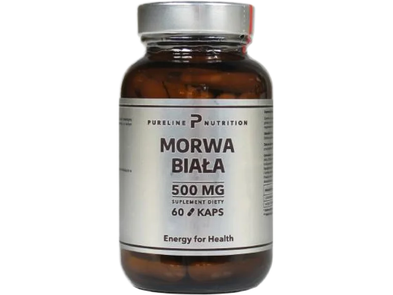 Pureline Nutrition Morwa biała Ekstrakt, kapsułki, 500 mg, 60 kaps.