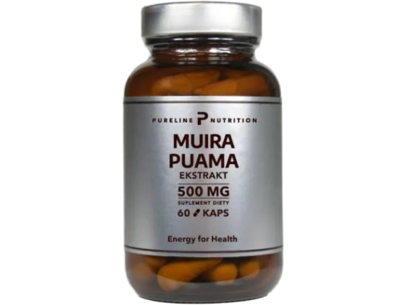 Pureline Nutrition Muira puama Ekstrakt, kapsułki, 500 mg, 60 kaps.
