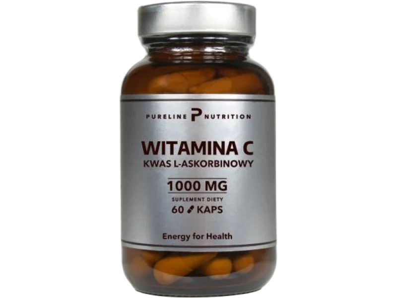 PURELINE NUTRITION Witamina C, kapsułki, 1000 mg, 60 kaps.