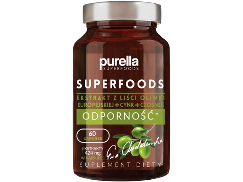 Purella ekstrakt z liści oliwki europejskiej, kapsułki, 60 kaps.