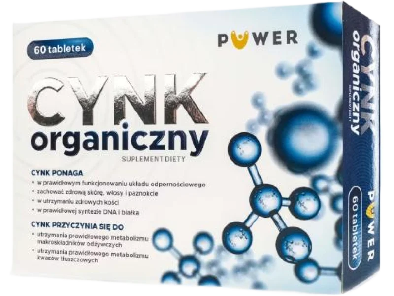 PUWER Cynk organiczny, tabletki, 15 mg, 60 tabl.