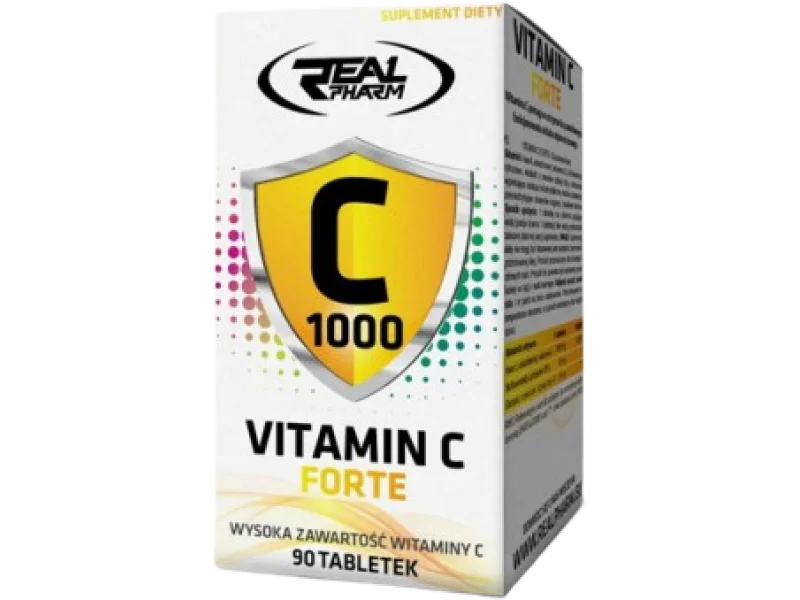 Real Pharm Vitamin C Forte, tabletki, 1000 mg, 90 tabl.