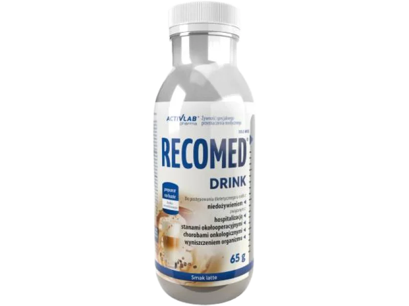 RECOMED Drink – smak latte, proszek do sporządzania roztworu doustnego, 65 g