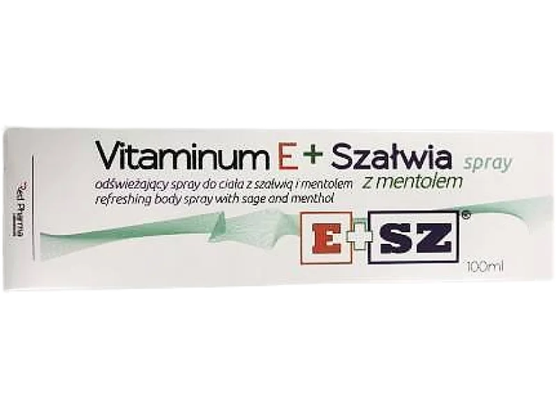 Red Pharma Vitaminum E + Szałwia z mentolem, spray, 100 ml
