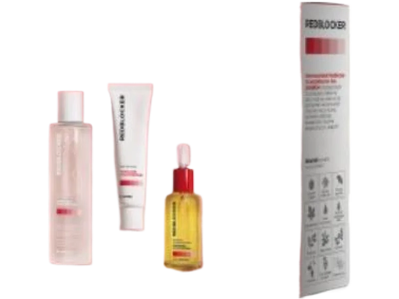 REDBLOCKER Zestaw koncentrat naprawczy + krem na noc + płyn micelarny, koncentrat + krem + płyn, 30 ml + 50 ml + 200 ml ml