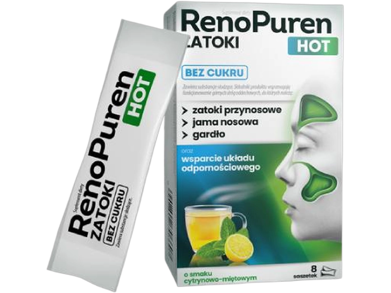 Renopuren Zatoki hot bez cukru, saszetki, 8 sasz.