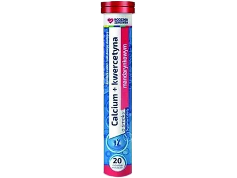Rodzina Zdrowia Calcium + Kwercetyna, tabletki musujące, 20 tabl.