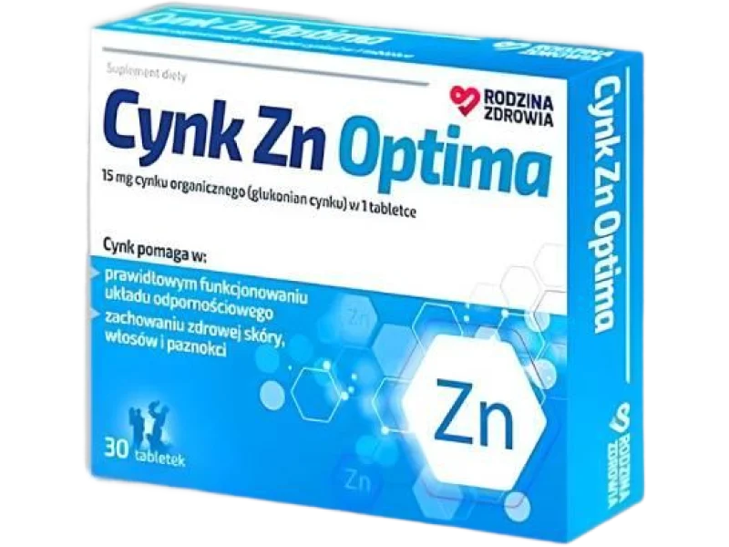 Rodzina Zdrowia Cynk Zn Optima, tabletki, 15 mg, 30 tabl.
