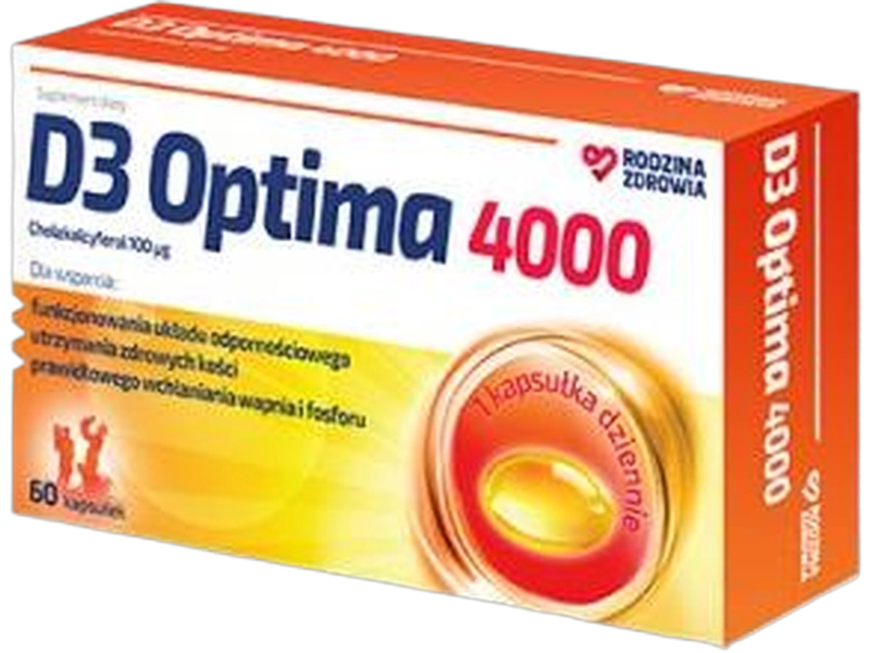 Rodzina Zdrowia D3 Optim, kapsułki, 4000 j.m., 60 kaps.