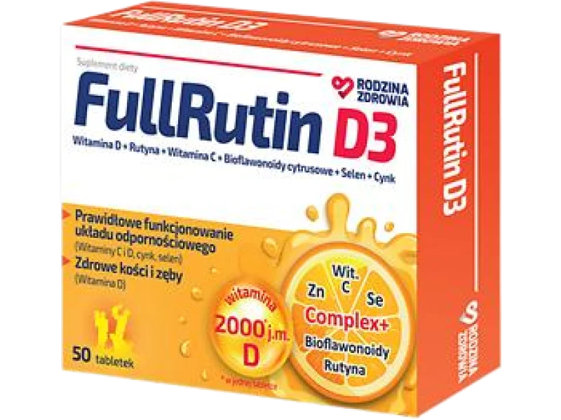 Rodzina Zdrowia FullRutin D3, tabletki, 50 tabl.