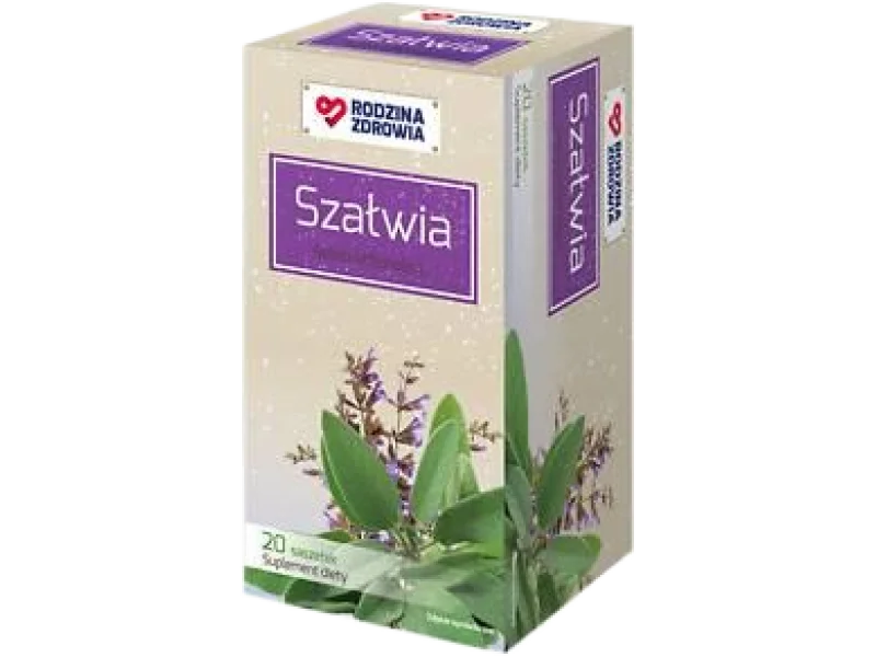 Rodzina Zdrowia Szałwia, zioła do zaparzania, 20 sasz