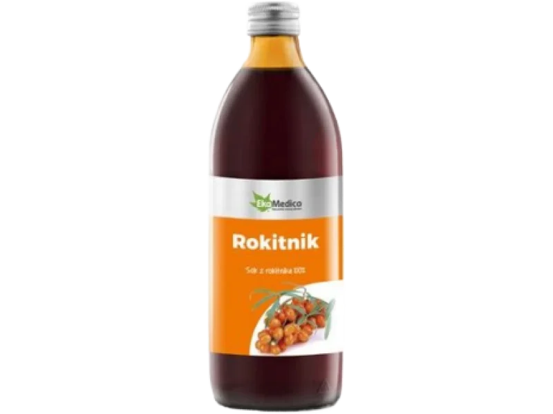 Rokitnik sok 100% EkaMedica, 500 ml
