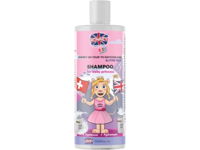 RONNEY KIDS Szampon do włosów o zapachu alpejskiego mleka, 300 ml