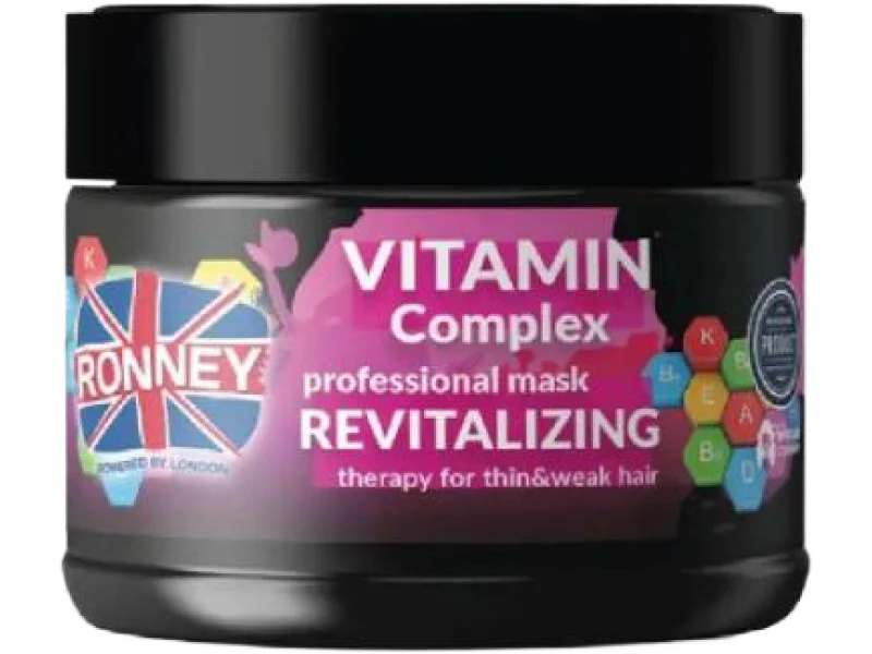 RONNEY Vitamin Complex Rewitalizująca maska do włosów cienkich oraz osłabionych z kompleksem witamin, 300 ml