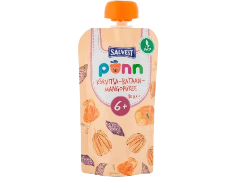 SALVEST PÕNN BIO Puree z dyni, batatów i mango, 110 g