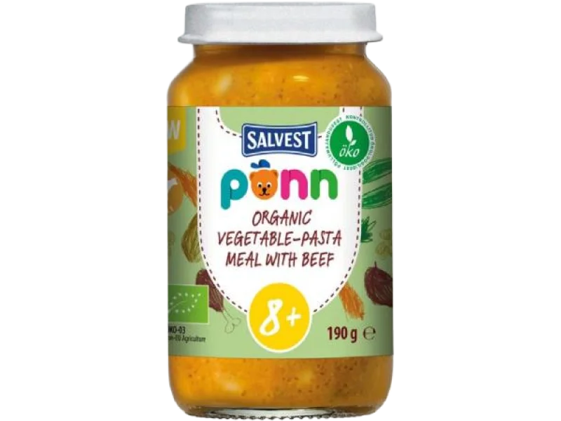 SALVEST PÕNN BIO wołowina z makaronem, gotowy posiłek, 190 g