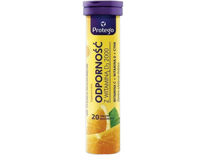 Salvum Lab Protego odporność z witaminą D3, tabletki musujące, 20 tabl.