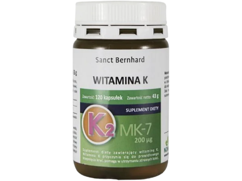 SANCT BERHARD Witamina K2 MK-7, kapsułki, 200 µg, 120 kaps.