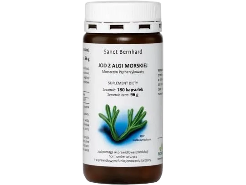 SANCT BERNHARD Jod z Algi Morskiej, kapsułki, 100 µg, 180 kaps.