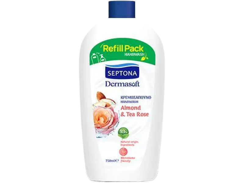 Septona Mydło Migdał i róża herbaciana, 750 ml