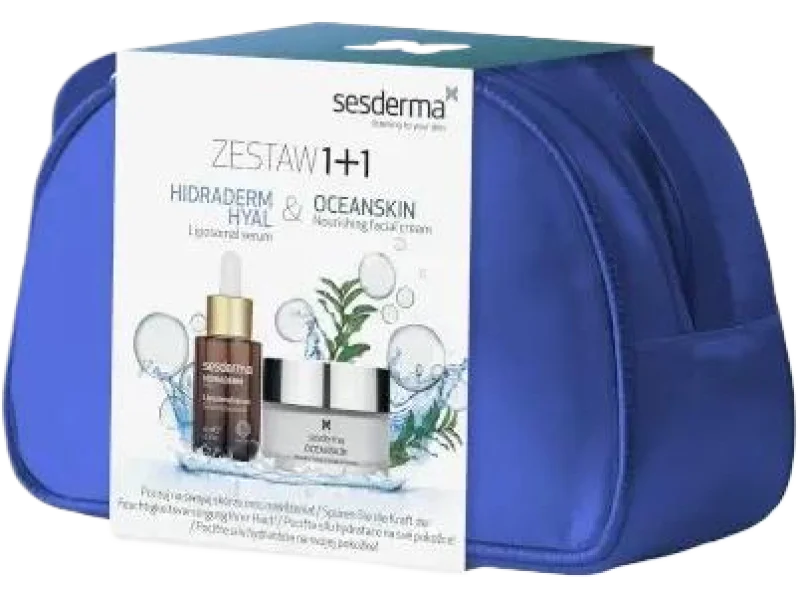 SESDERMA Zestaw Hidraderm Hyal Serum liposomowe + Oceanskin Krem odżywczy, serum,krem, 30 + 50 ml