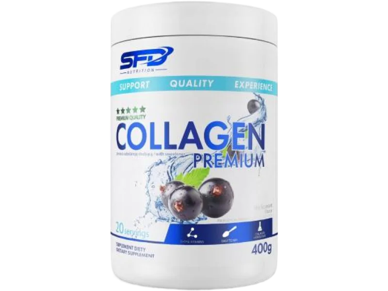SFD Collagen Premium czarna porzeczka, proszek, 400 g