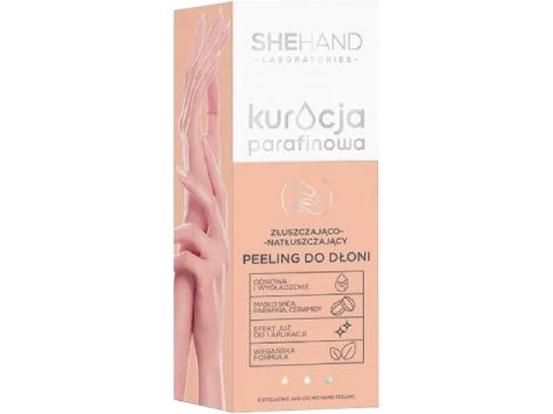 SheHand – kuracja parafinowa złuszczająco-natłuszczający peeling do skóry dłoni, 75 g