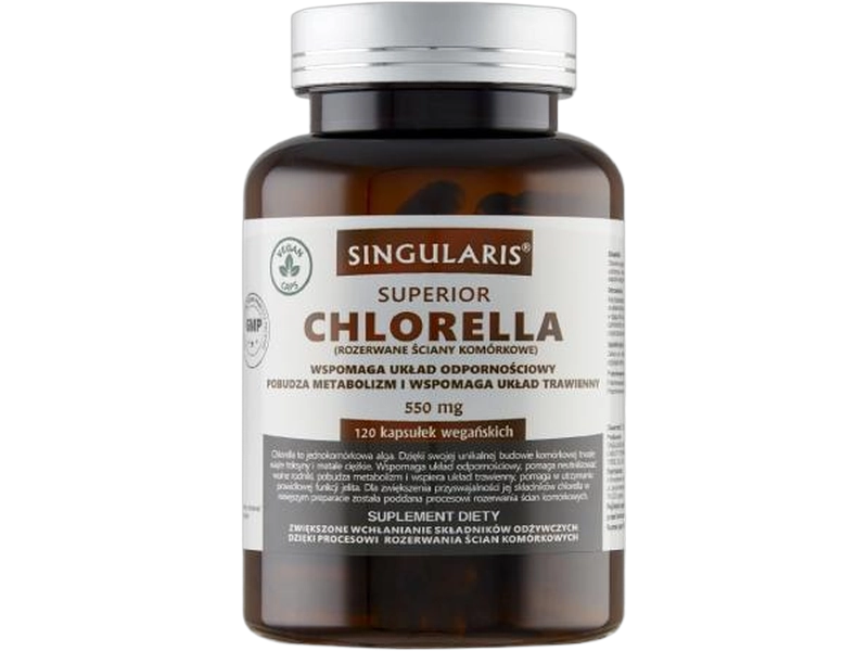 Singularis Chlorella, kapsułki, 550 mg, 120 kaps.