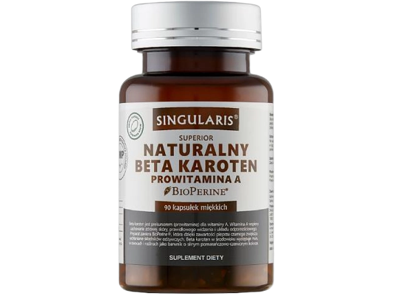 Singularis naturalny beta karoten, kapsułki miękkie, 8 mg, 90 kaps.