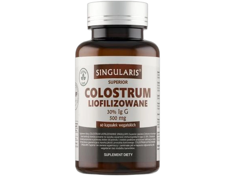 Singularis Superior Colostrum liofilizowane, kapsułki, 500 mg, 60 kaps.