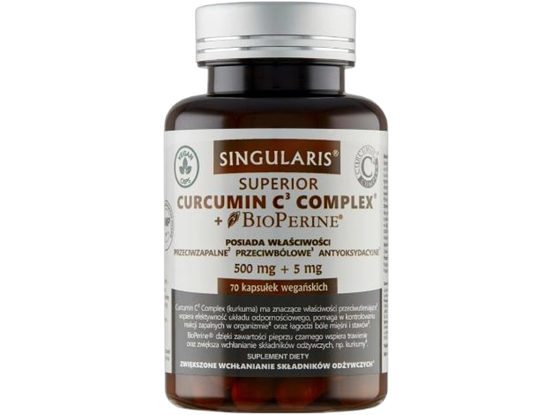 Singularis Superior Curcumin C3 complex + Bioperin, kapsułki, 70 kaps.