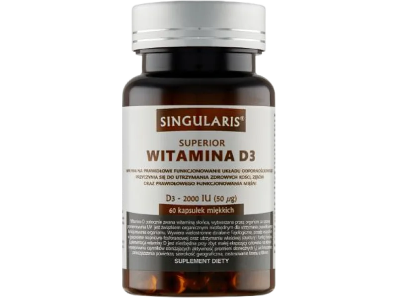 SINGULARIS Witamina D3 Superior, kapsułki miękkie, 2000 IU, 60 kaps.