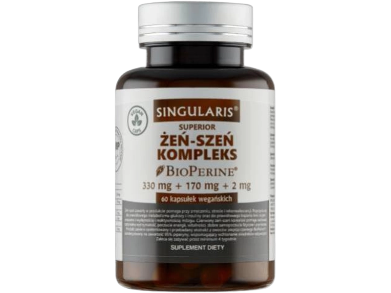 Singularis Żeń-szeń kompleks Bioperine, kapsułki, 60 kaps.