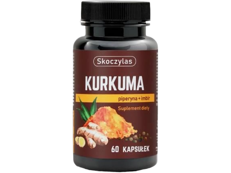 Skoczylas Kurkuma + piperyna imbir resweratrol kwercetyna, kapsułki, 60 kaps.