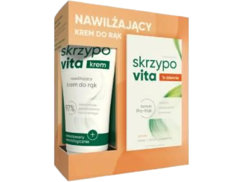 Skrzypovita 1x dziennie + Skrzypovita krem nawilżający do rąk, tabletki + krem, 42 tabl.;ml