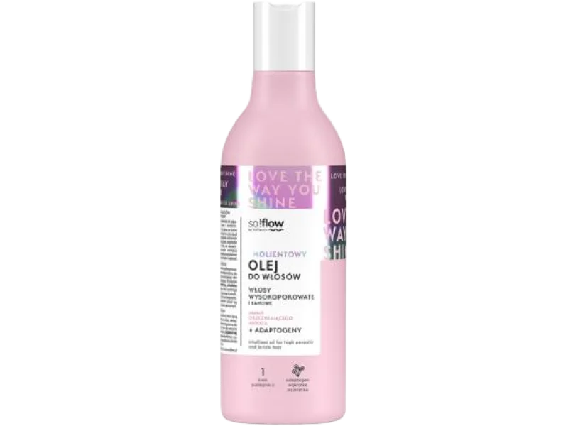 so!flow by Vis Plantis Emolientowy olej do włosów wysokoporowatych i łamliwych, 150 ml