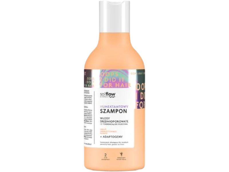 so!flow by Vis Plantis Humektantowy szampon do włosów średnioporowatych i z tendencją do puszenia, 400 ml