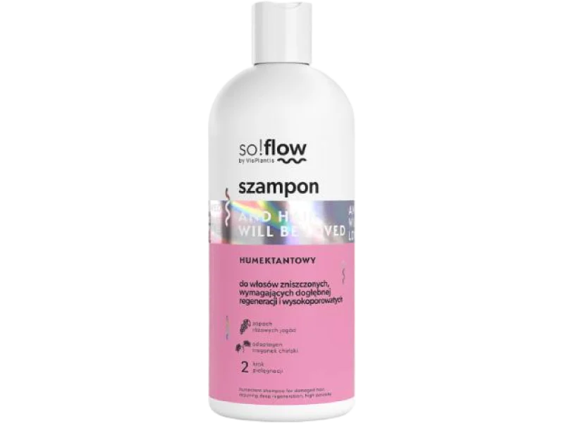 So!Flow Humektantowy szampon do włosów zniszczonych, wymagających regeneracji, wysokoporowatych, 300 ml