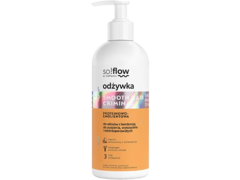 So!Flow Proteinowo-emolientowa Odżywka do włosów z tendencją do puszenia się, wysuszania i średnioporowatych, 300 ml