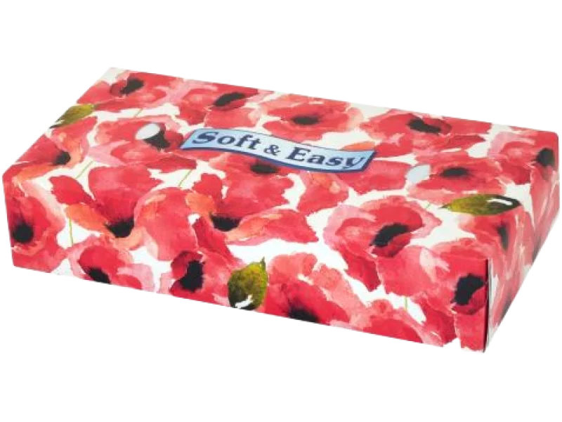 Soft & Easy Chusteczki kosmetyczne Flowers, 80 szt.
