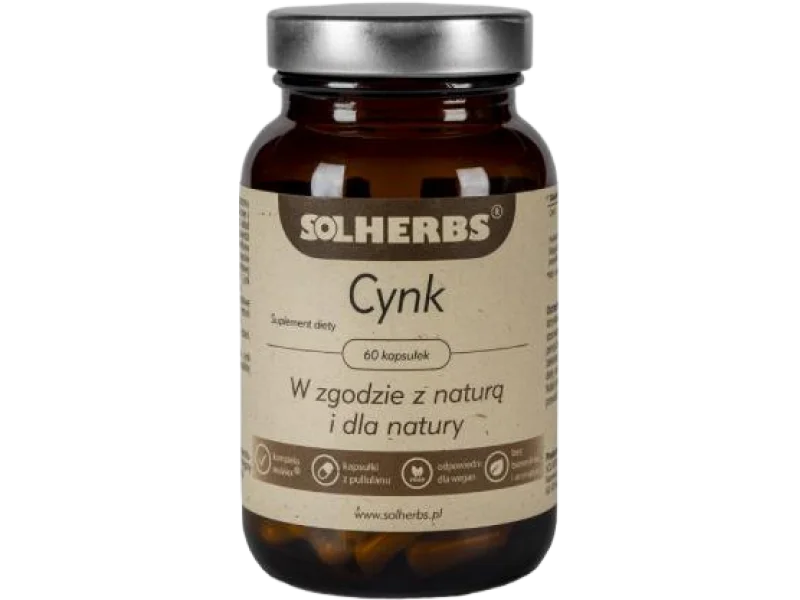 SOLHERBS Cynk, kapsułki, 15 mg, 60 kaps.