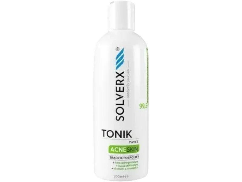 Solverx Acne Skin tonik do twarzy na trądzik pospolity, 200 ml