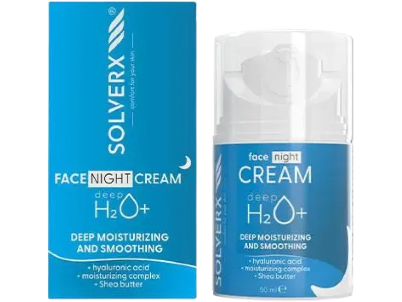 Solverx DeepH2O+ krem do twarzy na noc, 50 ml